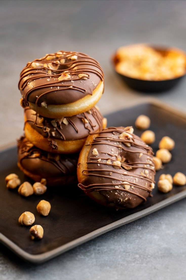 Glazed doughnuts with sprinkles